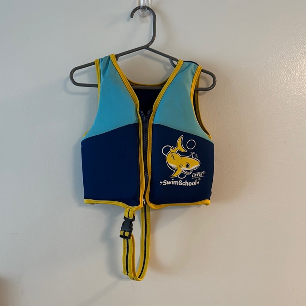 Blue and Yellow Swim Vest